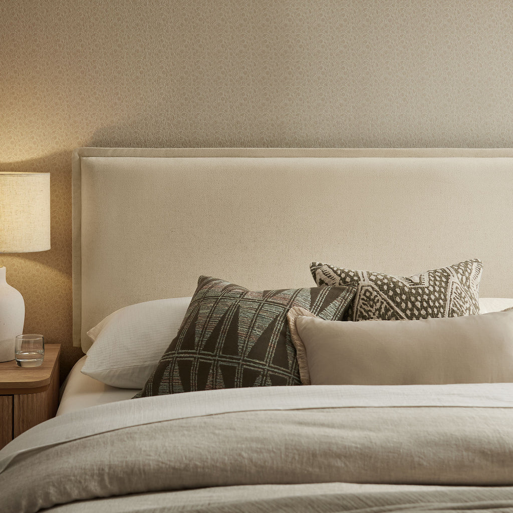 Camille Upholstered Linen Blend King Size Headboard