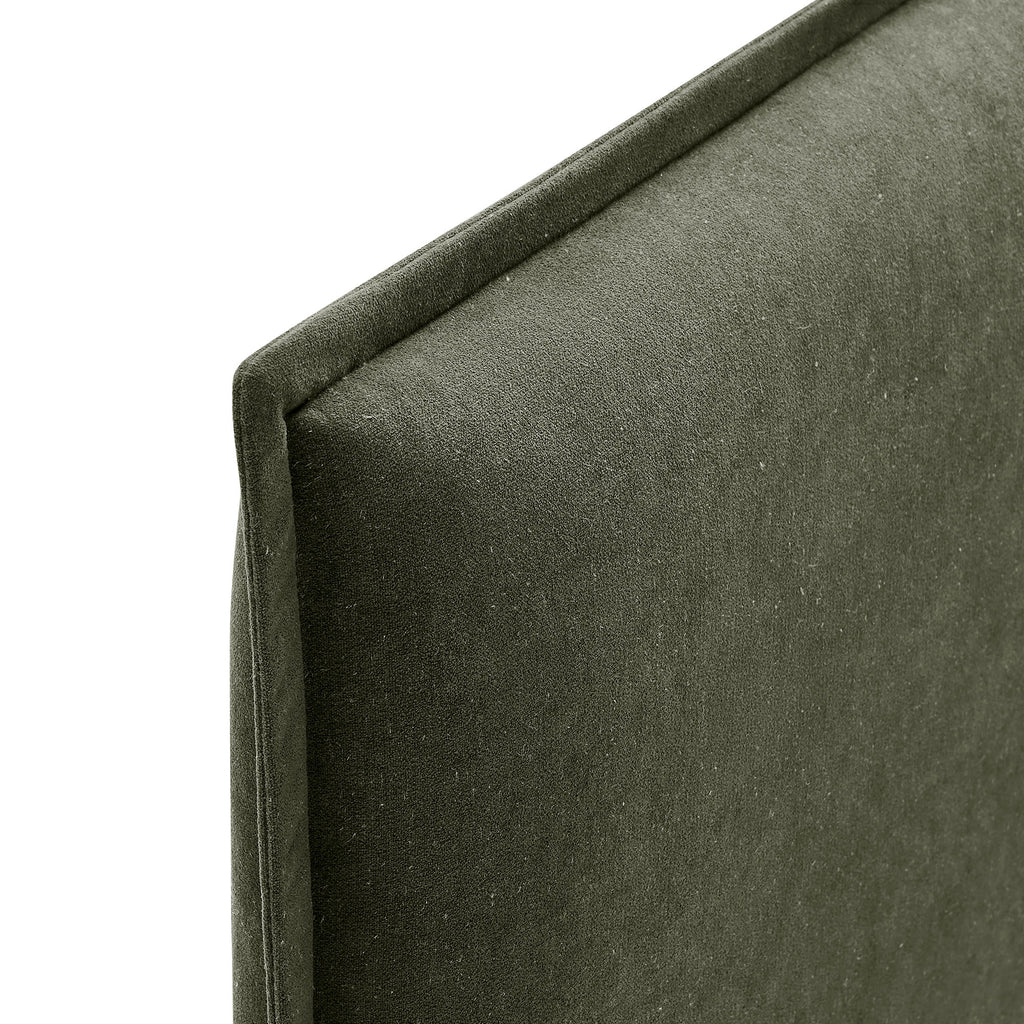 Camille Upholstered Linen Blend King Size Headboard - Sage