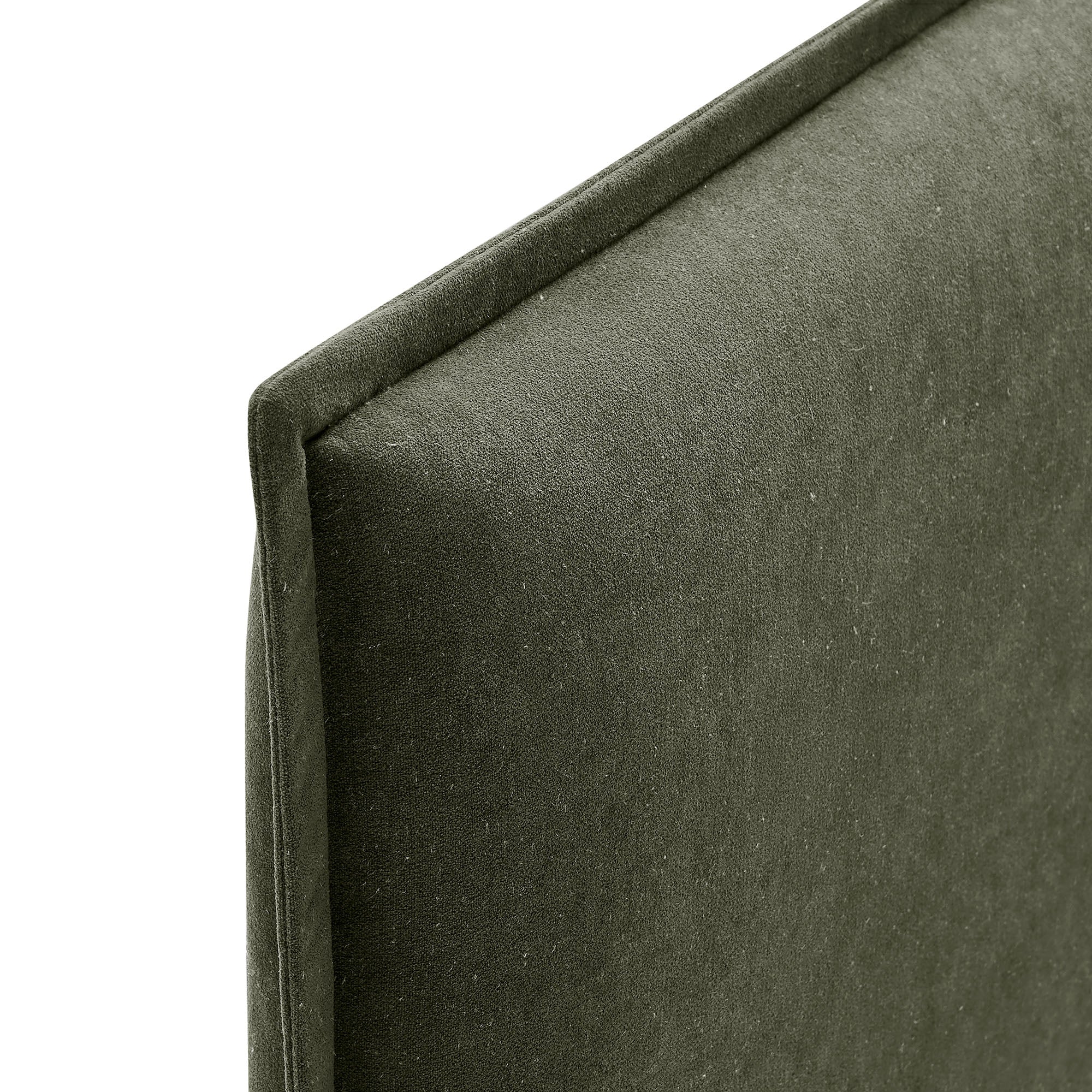Camille Upholstered Linen Blend King Size Headboard - Sage