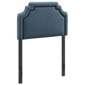 Magnolia Stain-Resistant Performance Velvet Twin Size Headboard - Cadet Blue Midnight