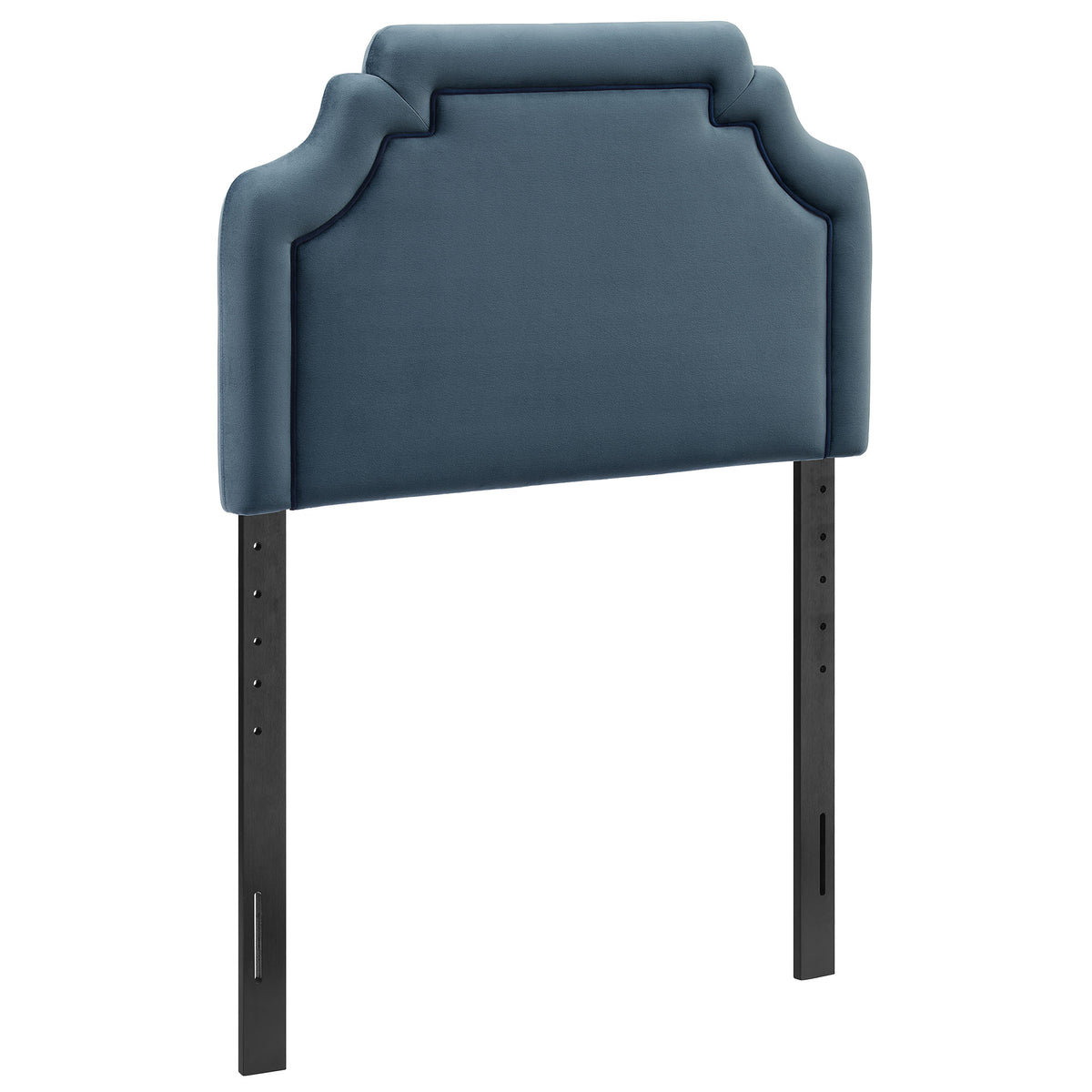 Magnolia Stain-Resistant Performance Velvet Twin Size Headboard - Cadet Blue Midnight