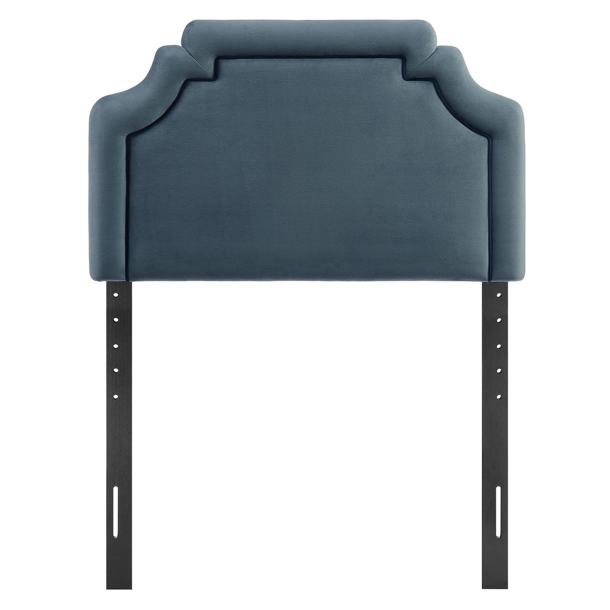 Magnolia Stain-Resistant Performance Velvet Twin Size Headboard - Cadet Blue Midnight