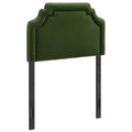 Magnolia Stain-Resistant Performance Velvet Twin Size Headboard - Moss Green Dark Green