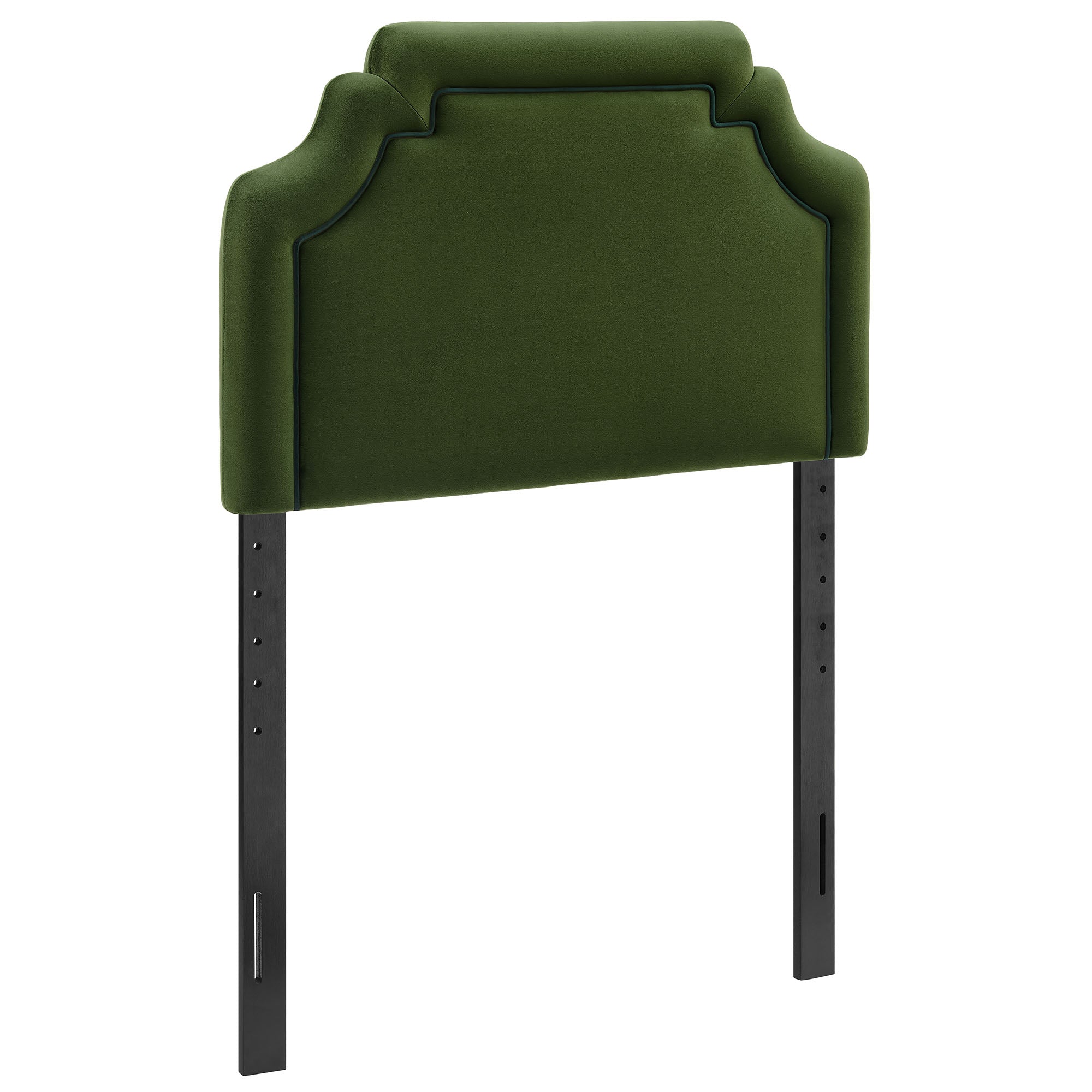 Magnolia Stain-Resistant Performance Velvet Twin Size Headboard - Moss Green Dark Green