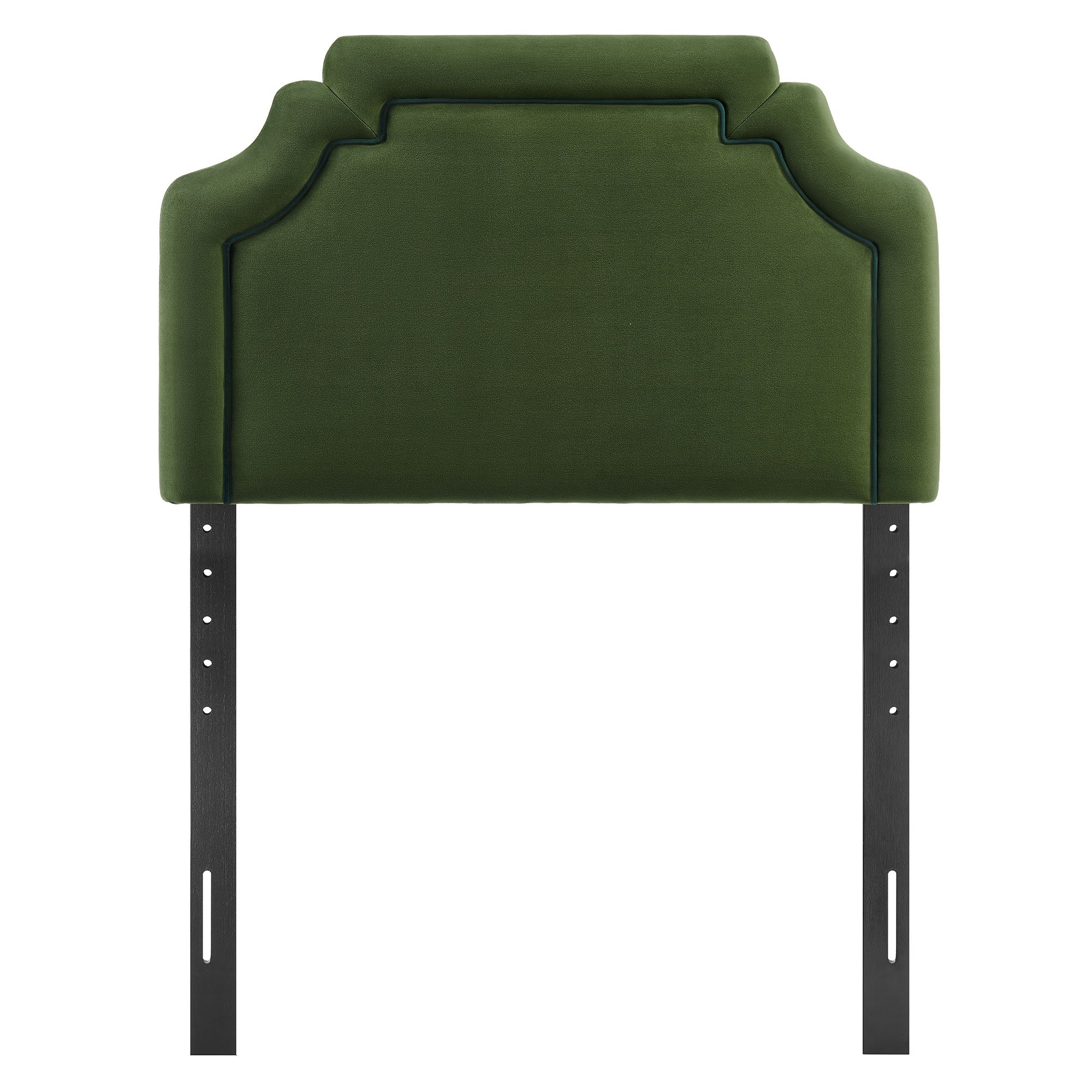 Magnolia Stain-Resistant Performance Velvet Twin Size Headboard - Moss Green Dark Green