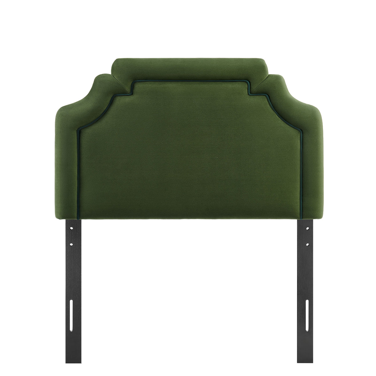 Magnolia Stain-Resistant Performance Velvet Twin Size Headboard - Moss Green Dark Green