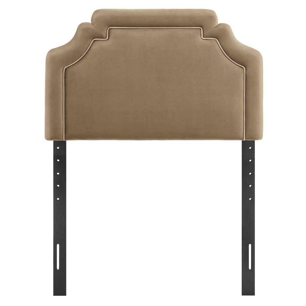 Magnolia Stain-Resistant Performance Velvet Twin Size Headboard - Taupe Almond
