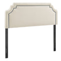 Magnolia Stain-Resistant Performance Velvet Queen Size Headboard - Alabaster Cadet Blue