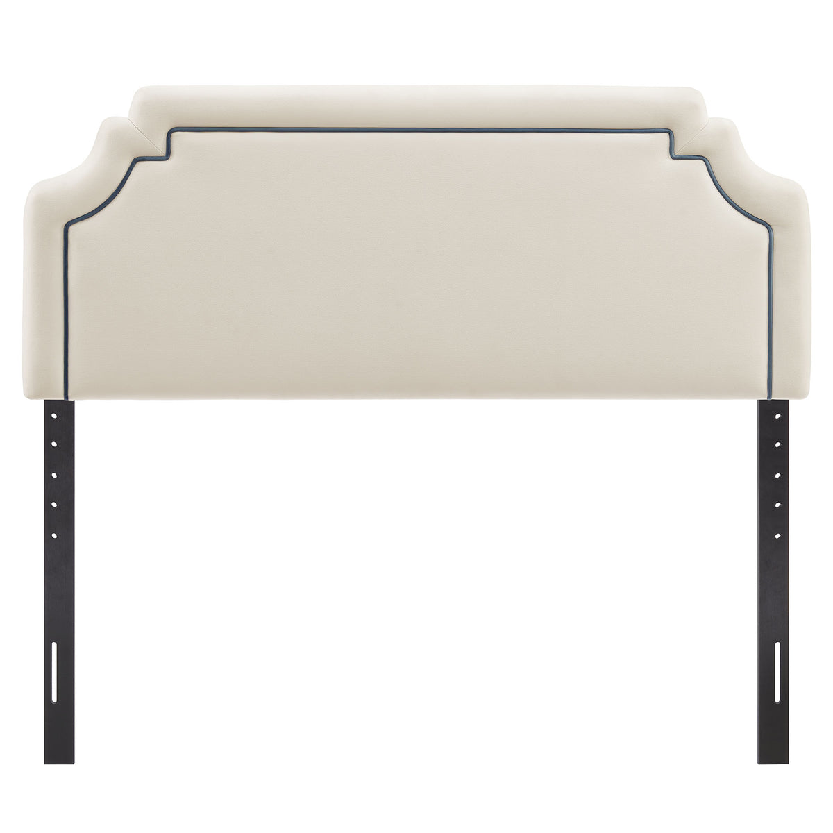 Magnolia Stain-Resistant Performance Velvet Queen Size Headboard - Alabaster Cadet Blue