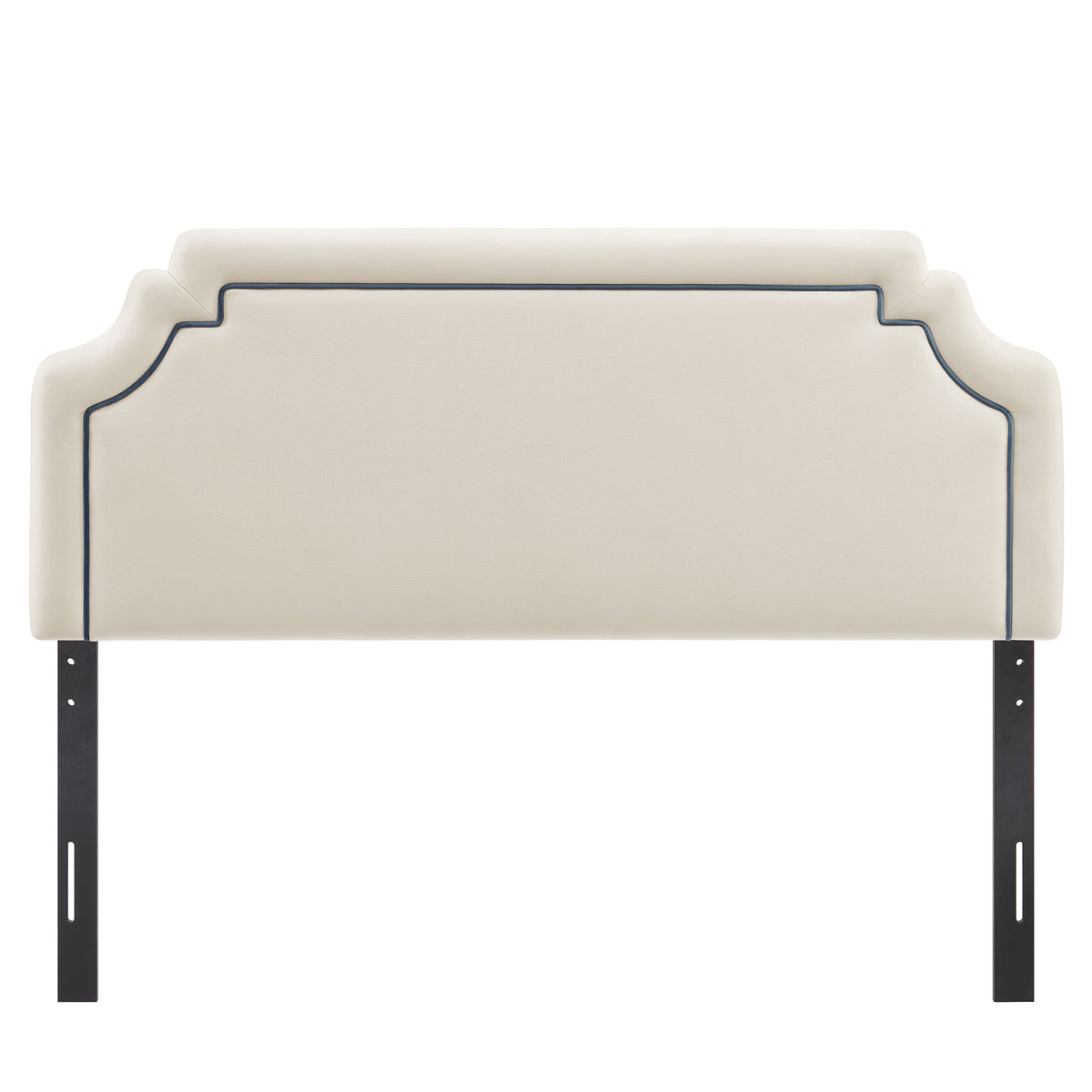 Magnolia Stain-Resistant Performance Velvet Queen Size Headboard - Alabaster Cadet Blue