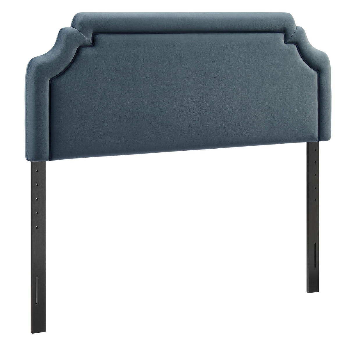 Magnolia Stain-Resistant Performance Velvet Queen Size Headboard - Cadet Blue Midnight