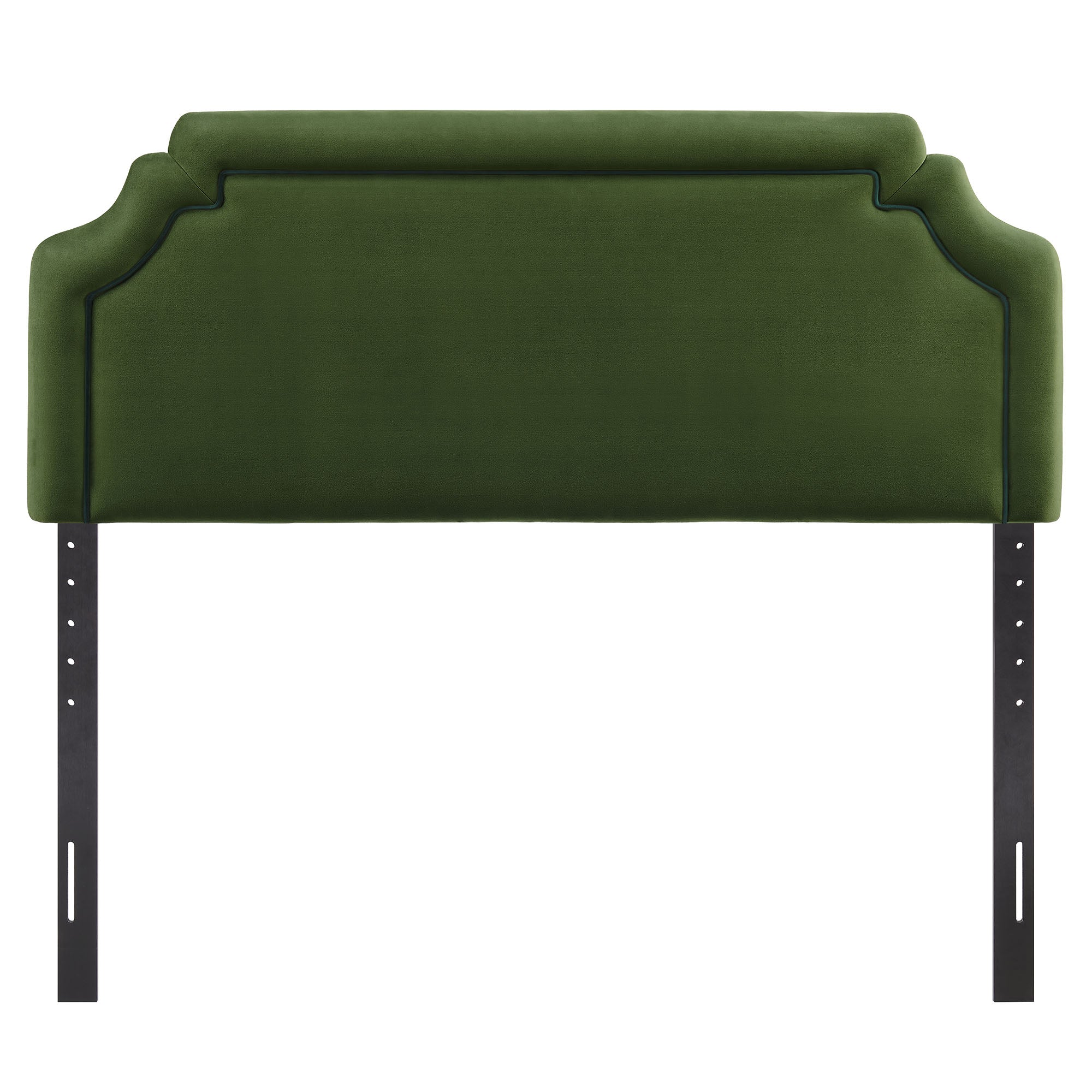 Magnolia Stain-Resistant Performance Velvet Queen Size Headboard - Moss Green Dark Green