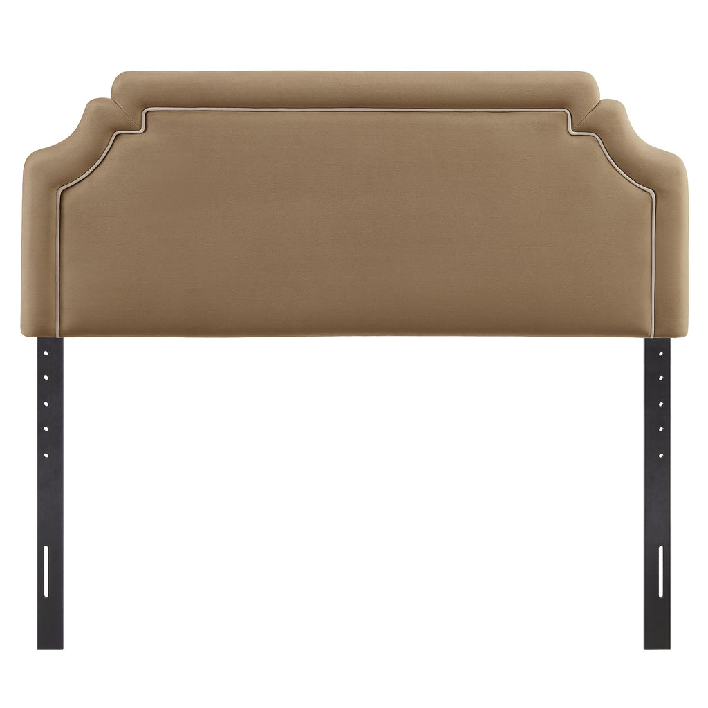 Magnolia Stain-Resistant Performance Velvet Queen Size Headboard - Taupe Almond