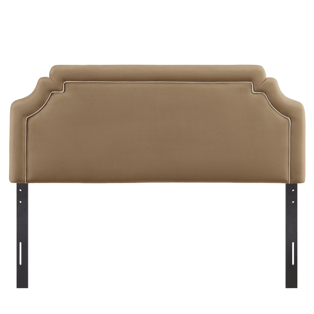 Magnolia Stain-Resistant Performance Velvet Queen Size Headboard - Taupe Almond