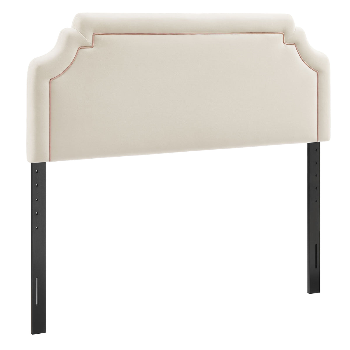 Magnolia Stain-Resistant Performance Velvet King Size Headboard - Alabaster Pink