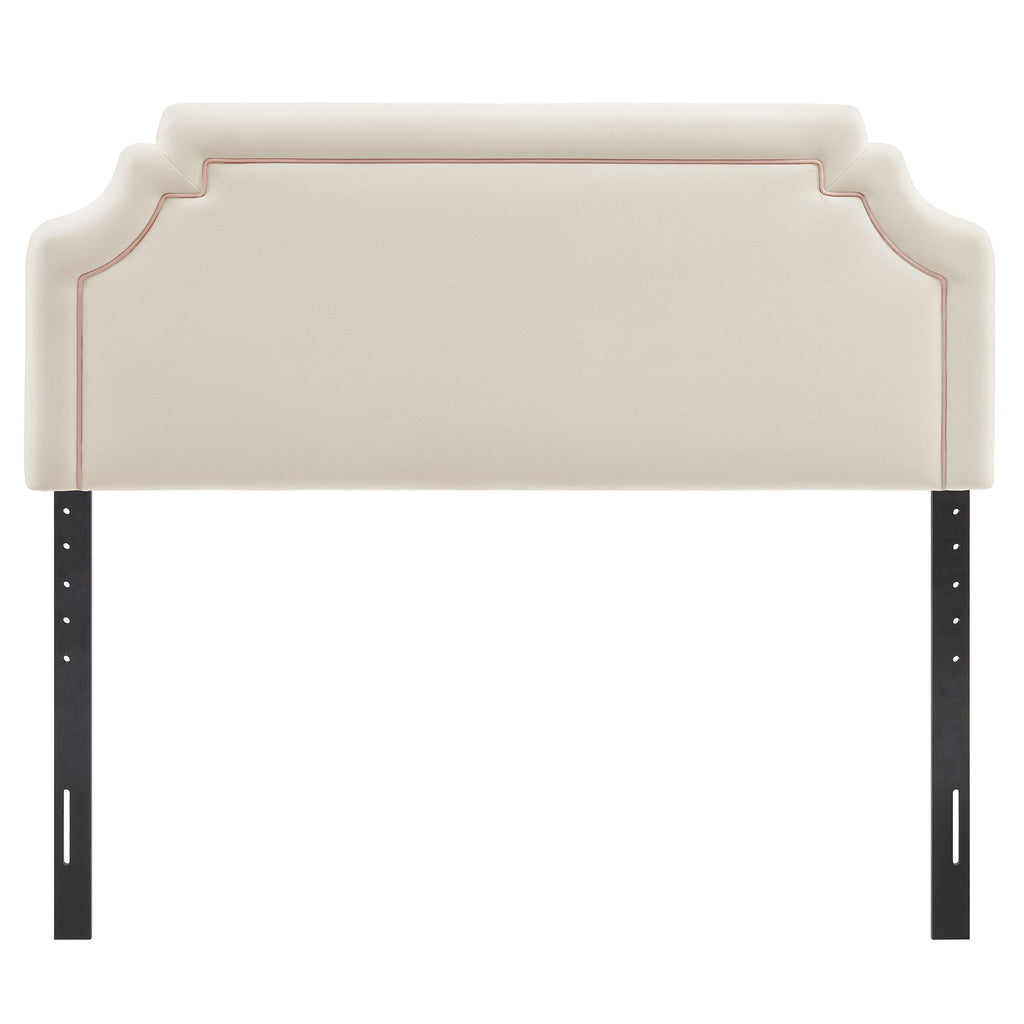 Magnolia Stain-Resistant Performance Velvet King Size Headboard - Alabaster Pink