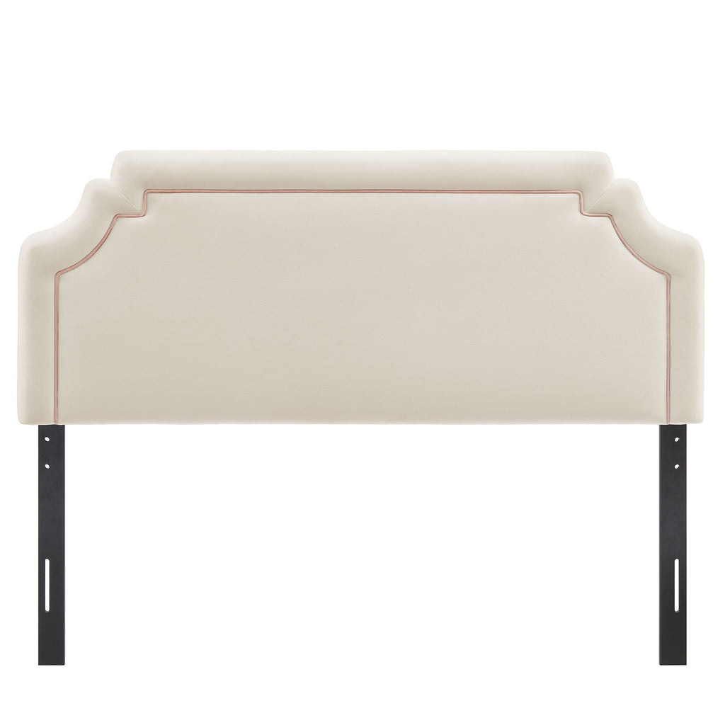 Magnolia Stain-Resistant Performance Velvet King Size Headboard - Alabaster Pink