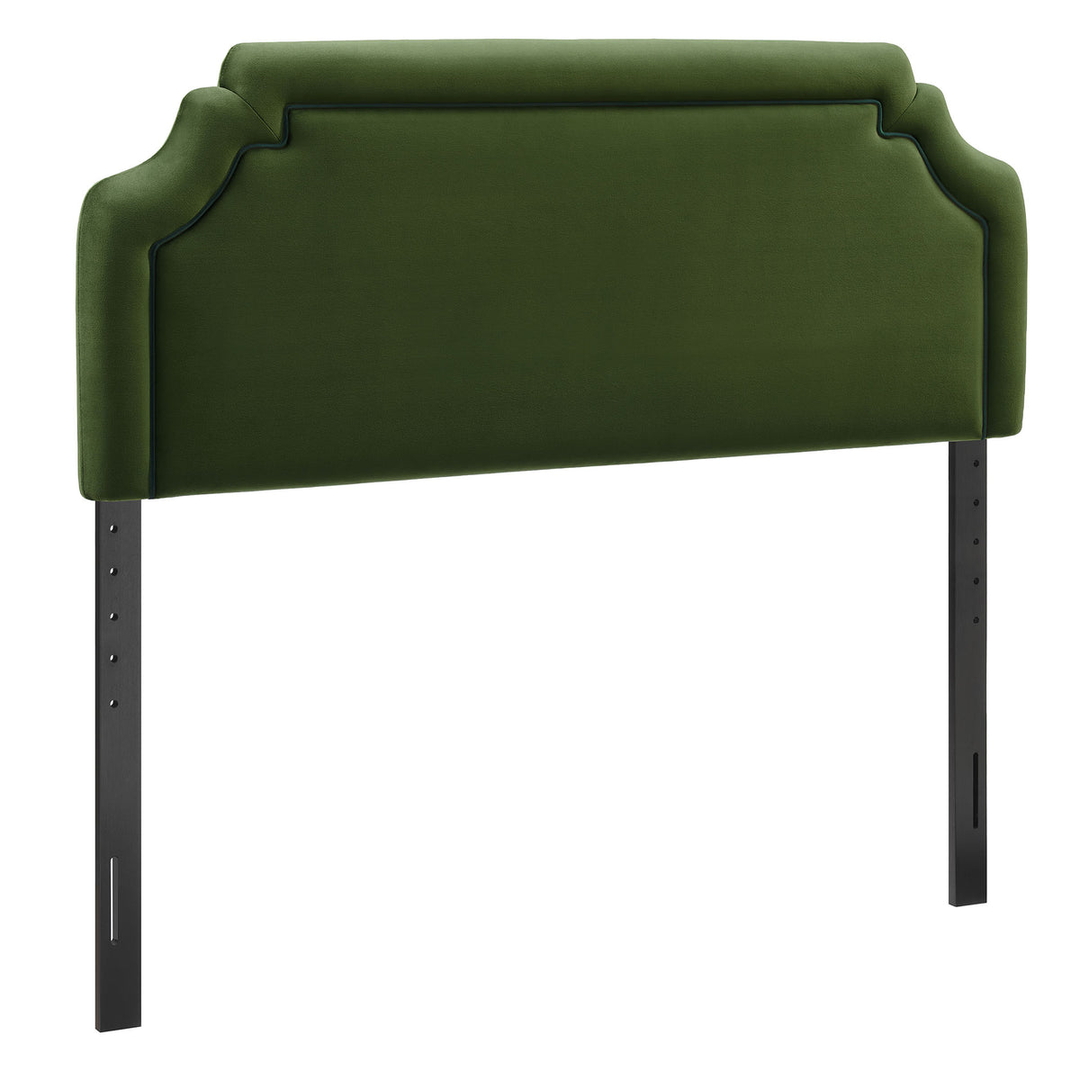 Magnolia Stain-Resistant Performance Velvet King Size Headboard - Moss Green Dark Green