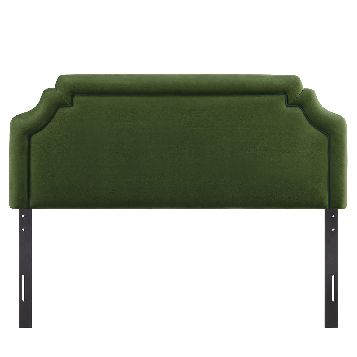 Magnolia Stain-Resistant Performance Velvet King Size Headboard - Moss Green Dark Green