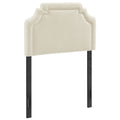 Magnolia Upholstered Fabric Twin Size Headboard - Ecru