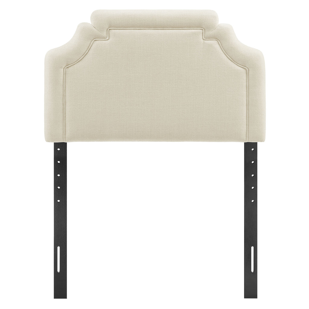 Magnolia Upholstered Fabric Twin Size Headboard - Ecru