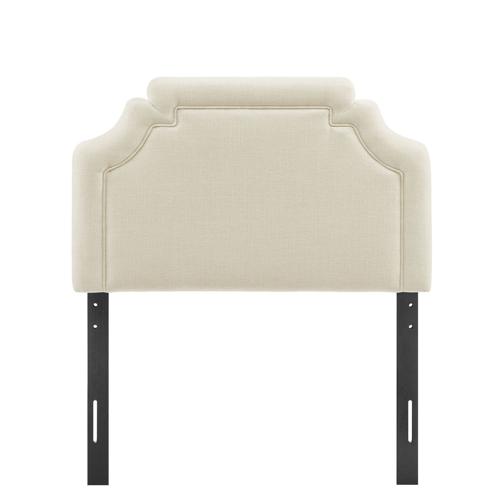 Magnolia Upholstered Fabric Twin Size Headboard - Ecru