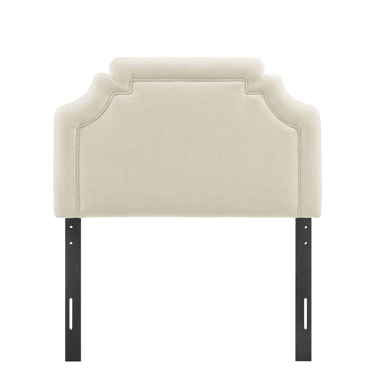 Magnolia Upholstered Fabric Twin Size Headboard - Ecru