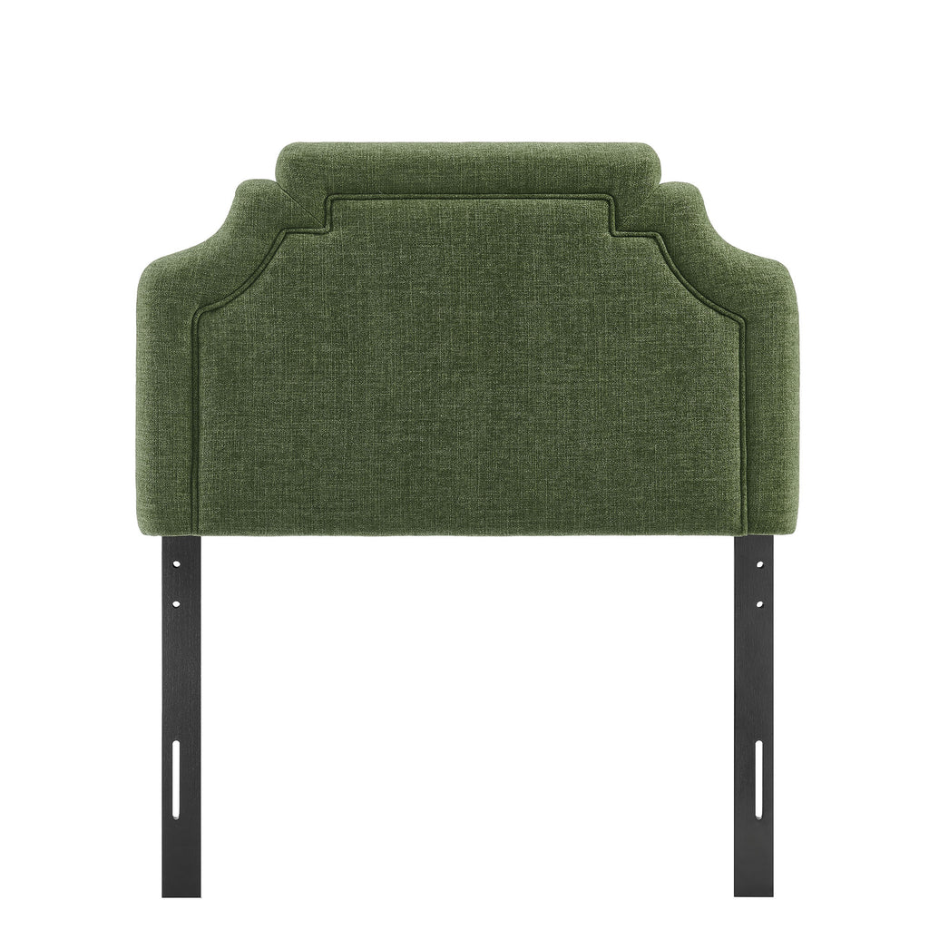 Magnolia Upholstered Fabric Twin Size Headboard - Foliage