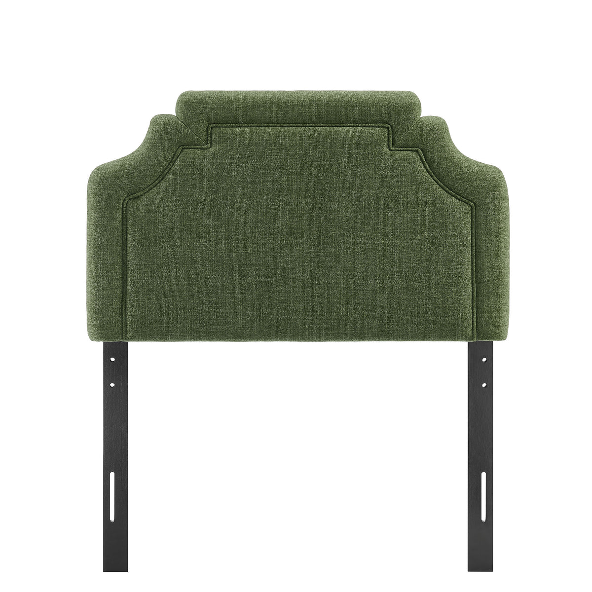Magnolia Upholstered Fabric Twin Size Headboard - Foliage