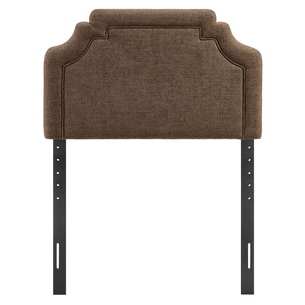 Magnolia Upholstered Fabric Twin Size Headboard - Mocha