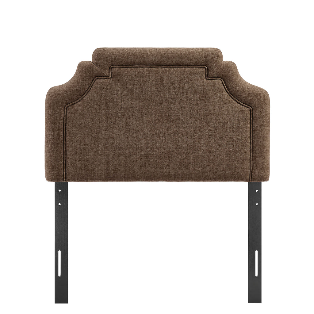 Magnolia Upholstered Fabric Twin Size Headboard - Mocha