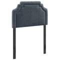 Magnolia Upholstered Fabric Twin Size Headboard - Slate Blue
