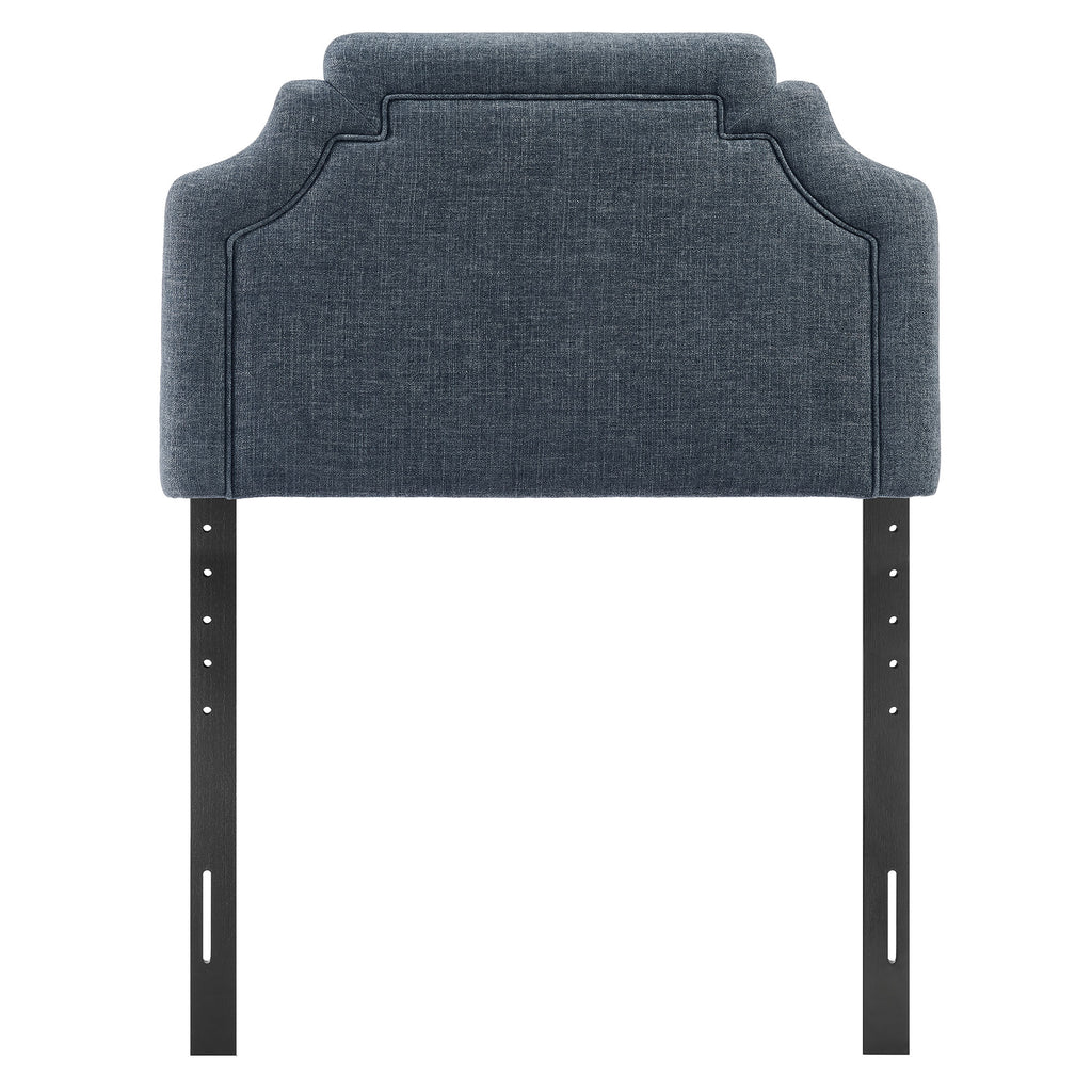 Magnolia Upholstered Fabric Twin Size Headboard - Slate Blue