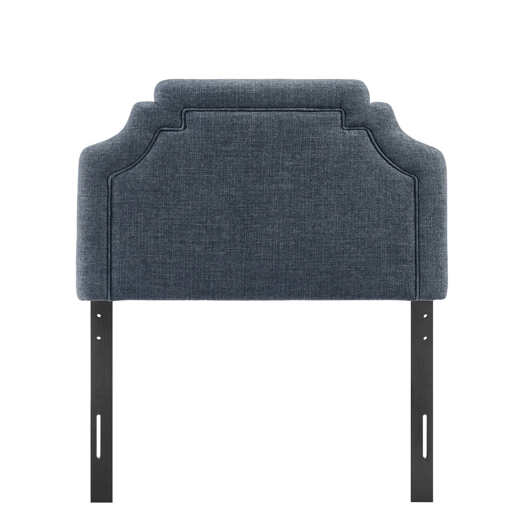 Magnolia Upholstered Fabric Twin Size Headboard - Slate Blue