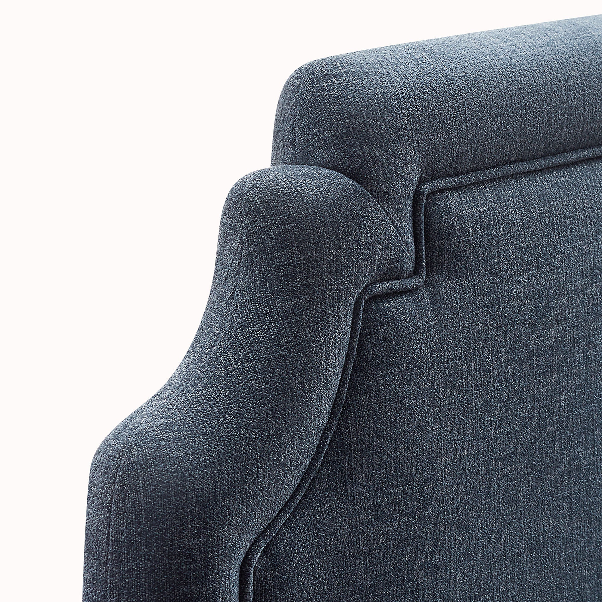 Magnolia Upholstered Fabric Full Size Headboard - Slate Blue