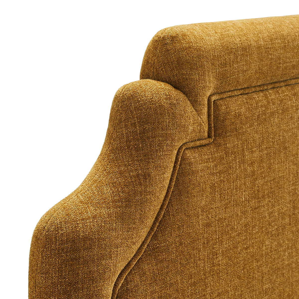 Magnolia Upholstered Fabric Queen Size Headboard - Copper