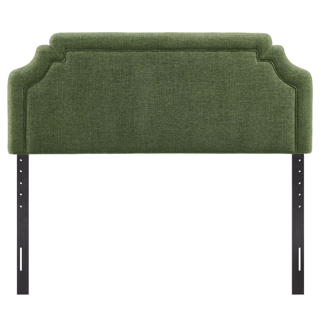 Magnolia Upholstered Fabric Queen Size Headboard - Foliage