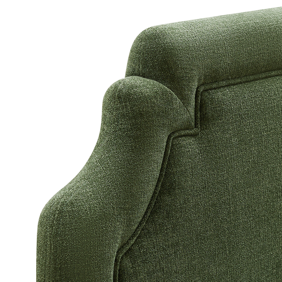 Magnolia Upholstered Fabric Queen Size Headboard - Foliage