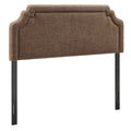 Magnolia Upholstered Fabric Queen Size Headboard - Mocha