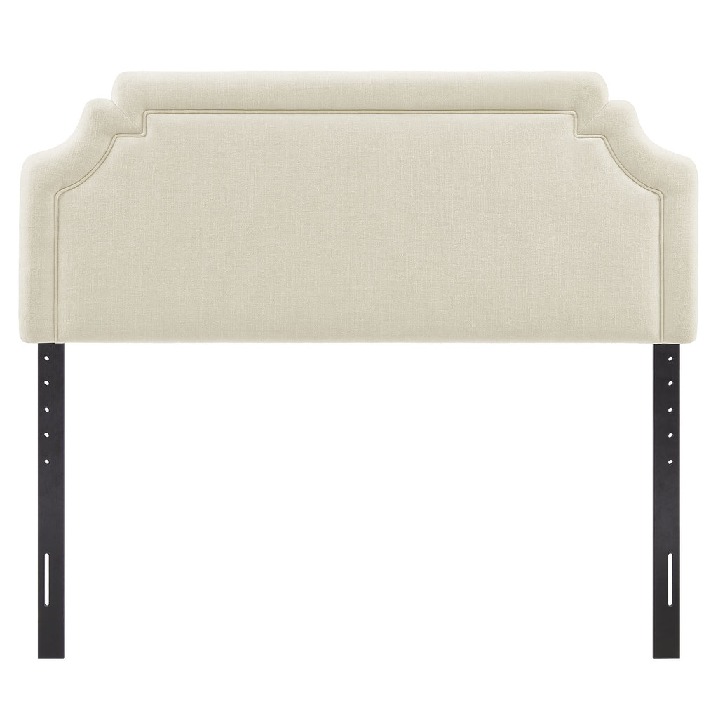Magnolia Upholstered Fabric King Size Headboard - Ecru