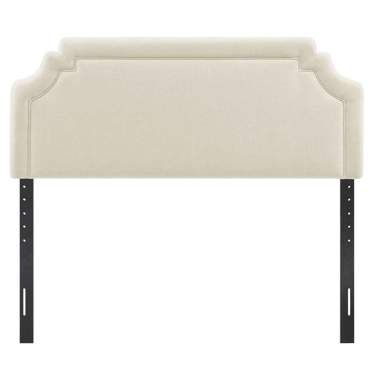 Magnolia Upholstered Fabric King Size Headboard - Ecru