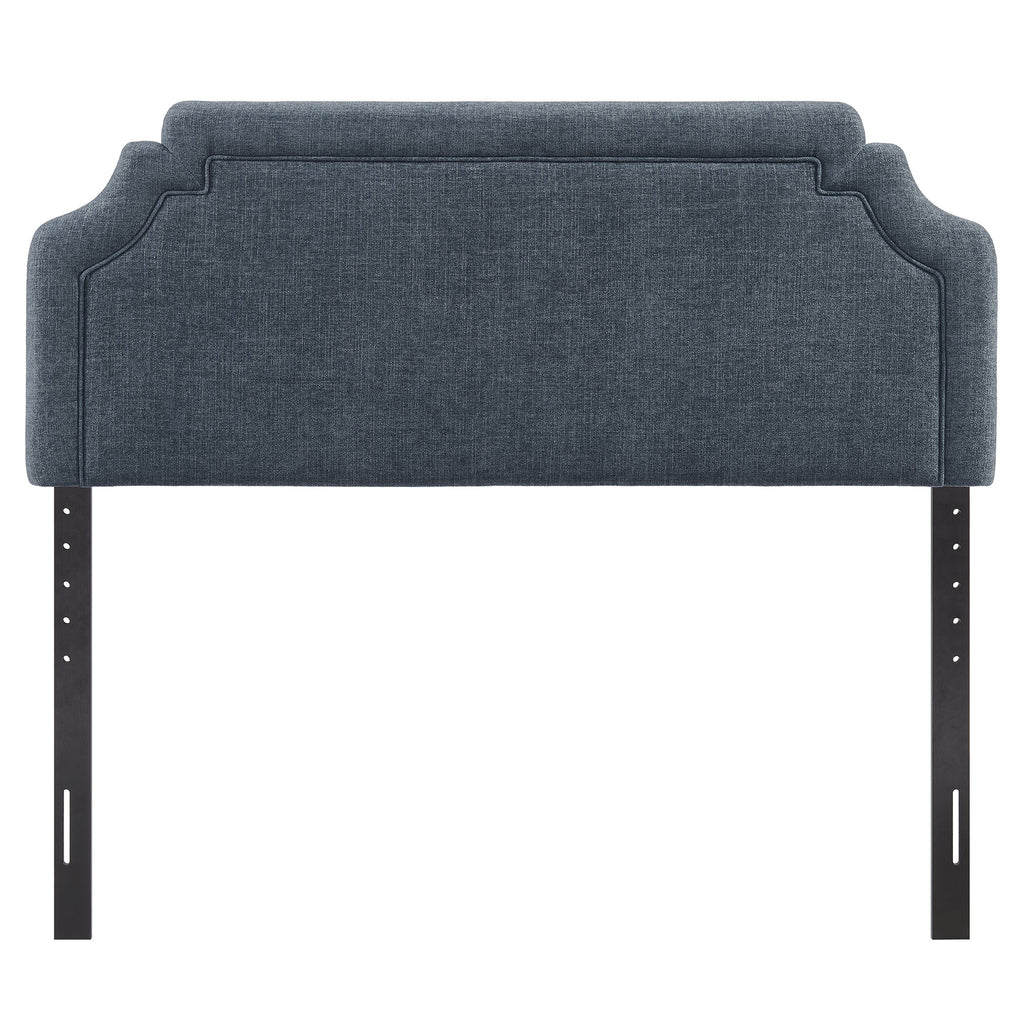 Magnolia Upholstered Fabric King Size Headboard - Slate Blue