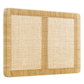 Sandy Wall Mounted Wood and Rattan Twin Size Headboard - Natural Rattan