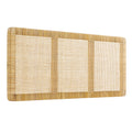 Sandy Wall Mounted Wood and Rattan Full Size Headboard - Natural Rattan