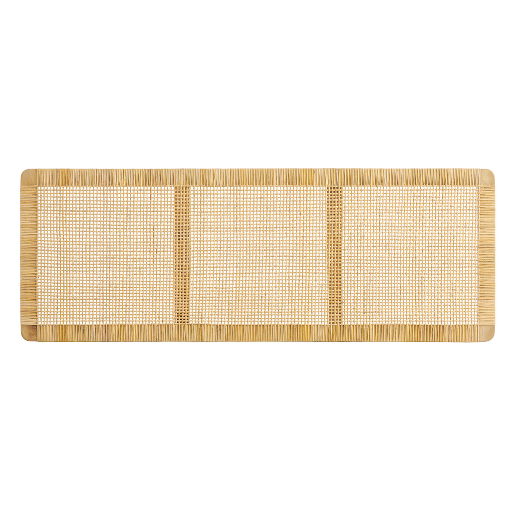 Sandy Wall Mounted Wood and Rattan King Size Headboard - Natural Rattan