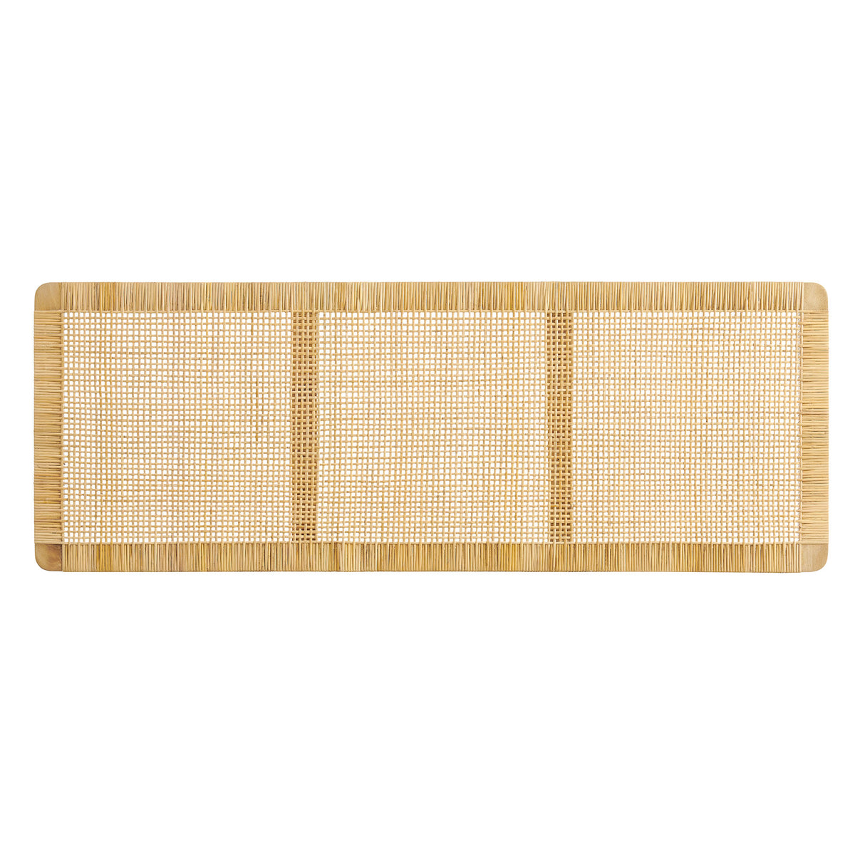 Sandy Wall Mounted Wood and Rattan King Size Headboard - Natural Rattan
