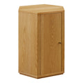 Kade Faceted Wood Side Table - Natural