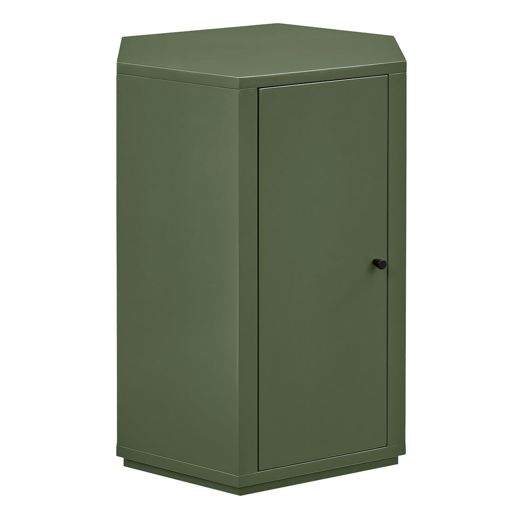 Kade Faceted Semi-Gloss Side Table - Cypress