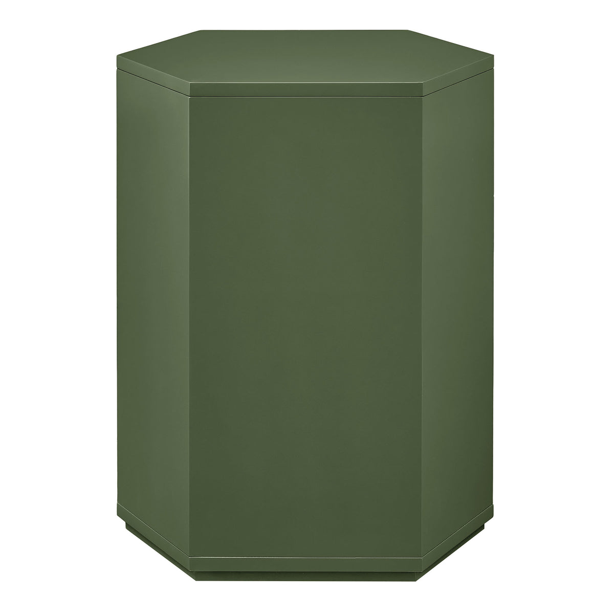 Kade Faceted Semi-Gloss Side Table - Cypress