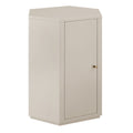Kade Faceted Semi-Gloss Side Table - Putty